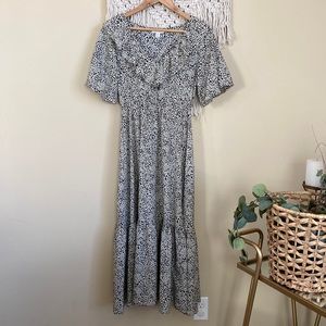 TOPSHOP snow leopard print maxi size 2